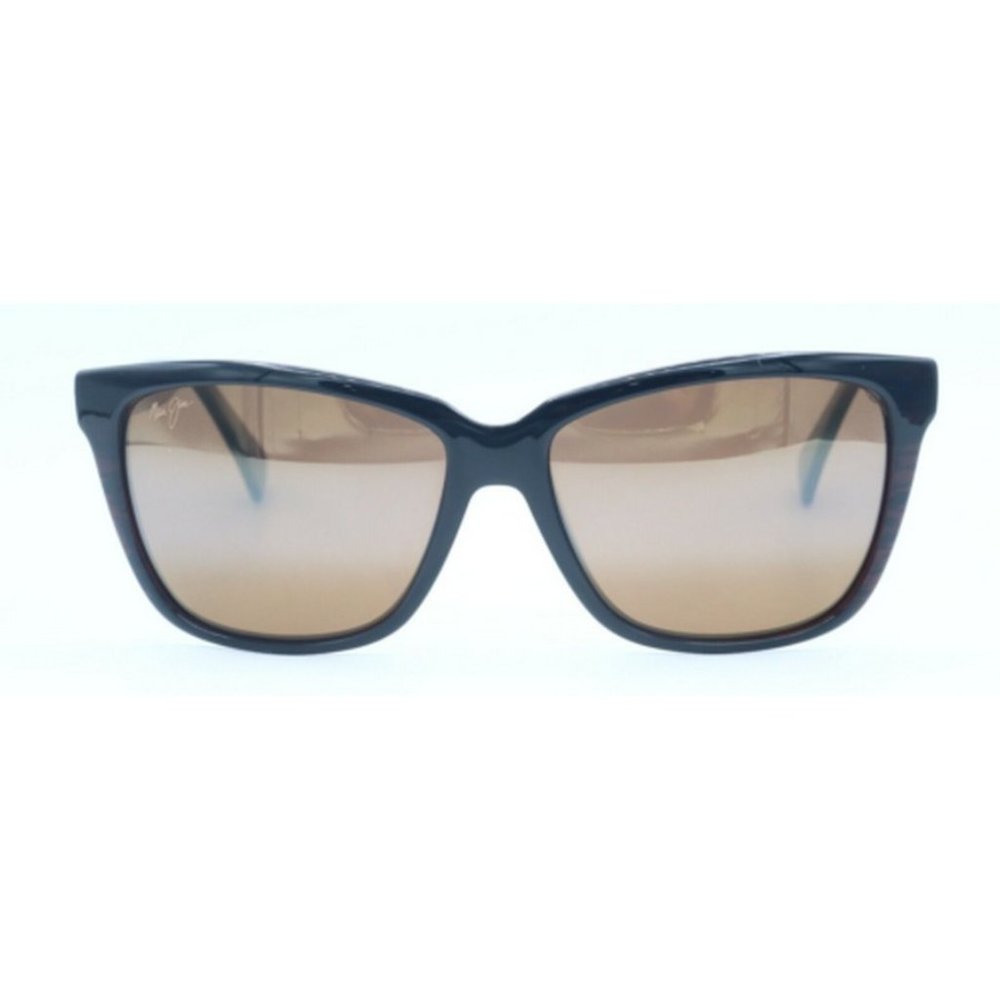 Maui Jim Jacaranda MJ 763-26S Square Black Sunglasses Polarized HCL